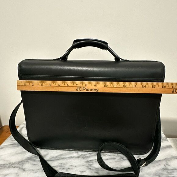 Hartmann by Gian Paolo Lombardo Black Leather Men's Briefcase - Picture 13 of 16